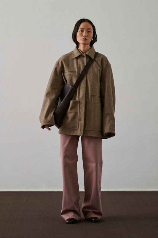 Chaqueta Domingo - Castaño - Lana - Mujer