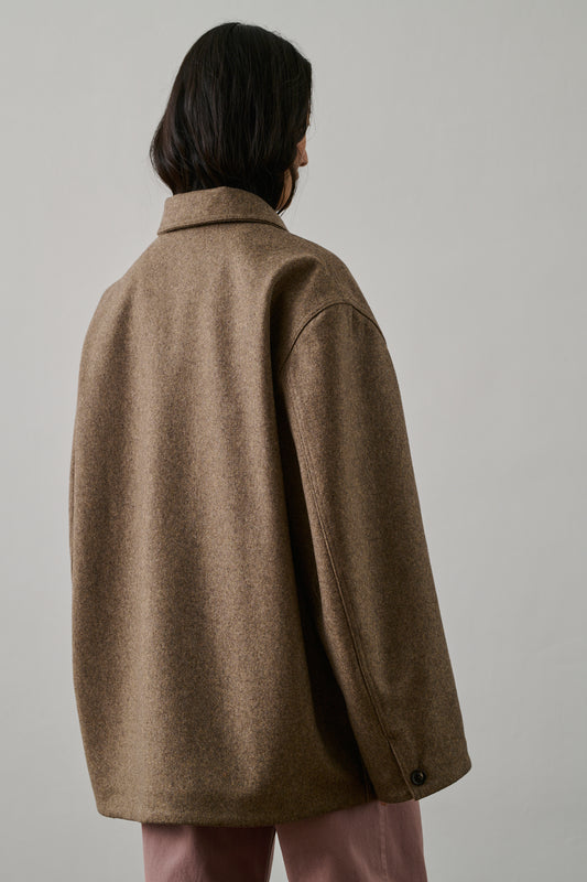 Chaqueta Domingo - Castaño - Lana - Mujer