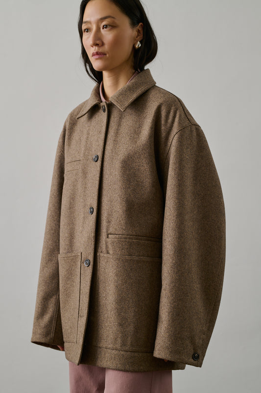 Chaqueta Domingo - Castaño - Lana - Mujer