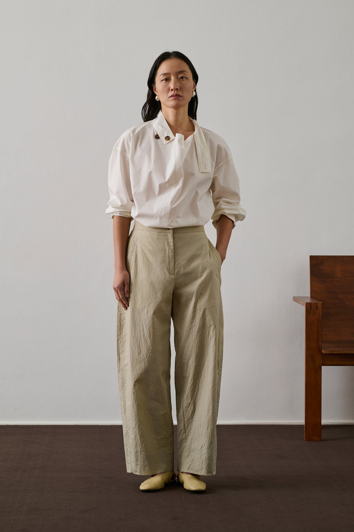 Pantalon Guillaume - Beige - Coton - Femme