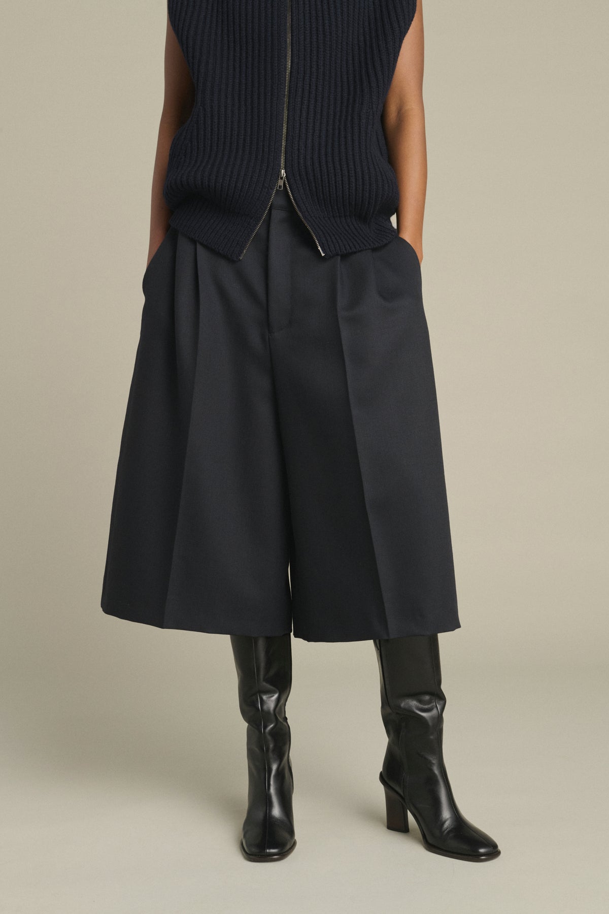 Bermuda Jude - Deep Navy - Laine - Femme vue 1