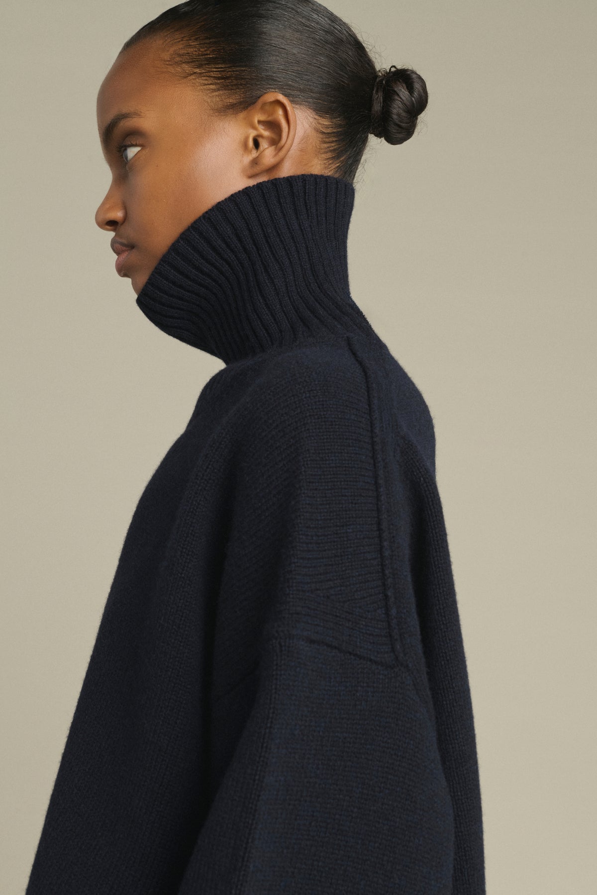Pull William - Navy - Laine Mérinos - Femme vue 5
