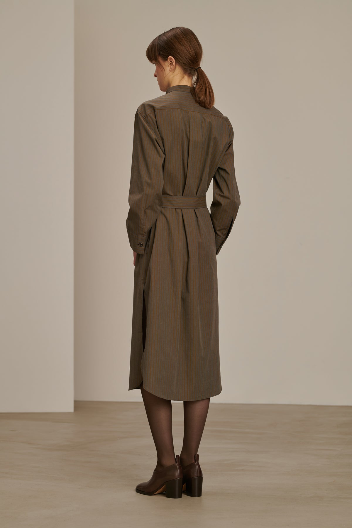 Vestido Akiko - Antracita/Bronce - Algodón - Mujer