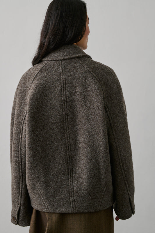 Abrigo Balard - Gris Marrón - Lana - Mujer