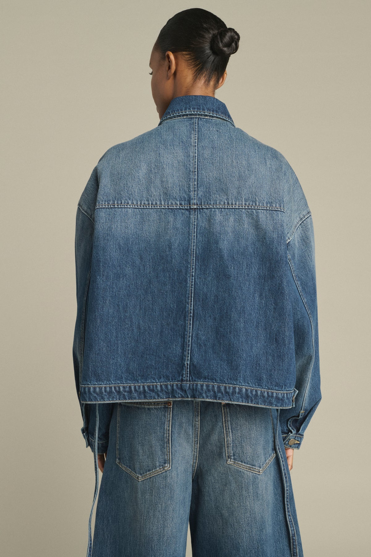 Veste Lys - Denim Bleu Délavé - Coton - Femme vue 4