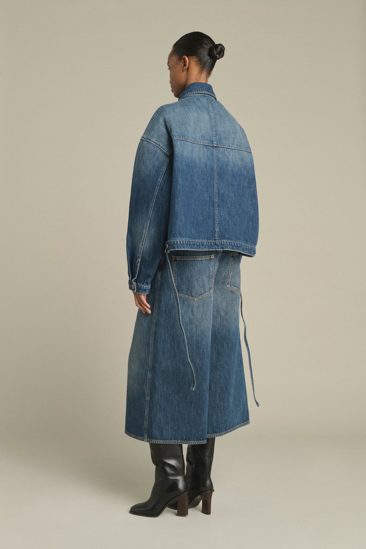 Veste Lys - Denim Bleu Délavé - Coton - Femme vue 2