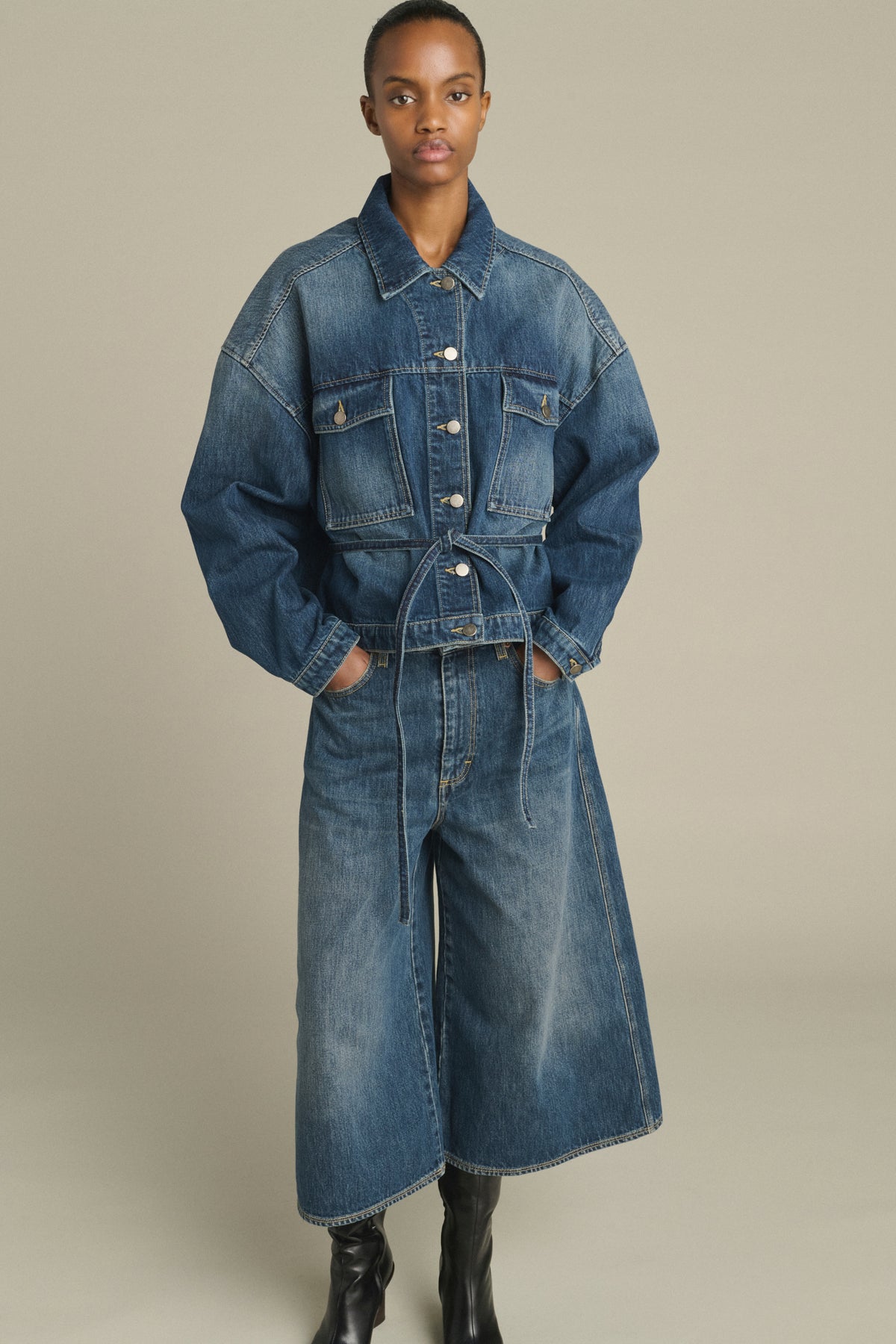 Veste Lys - Denim Bleu Délavé - Coton - Femme vue 1