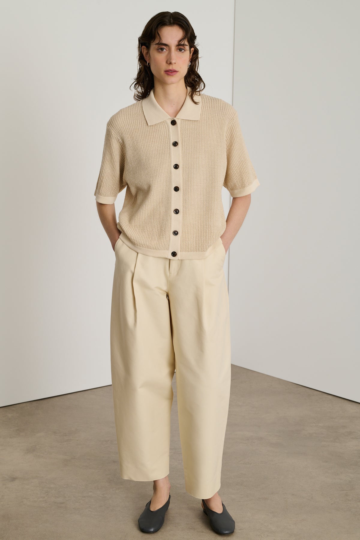 Pantalón Daley - Blanco Roto - Algodón - Mujer vue 1