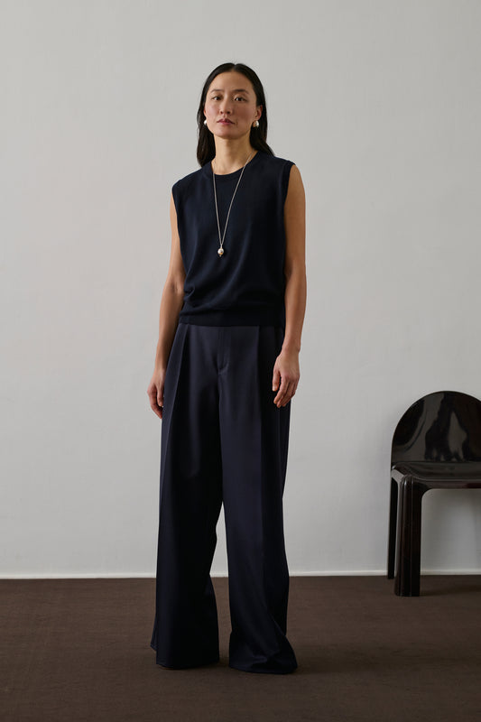 Fargo pullover - Navy - Wool - Women