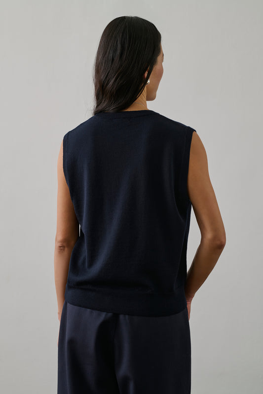 Fargo pullover - Navy - Wool - Women