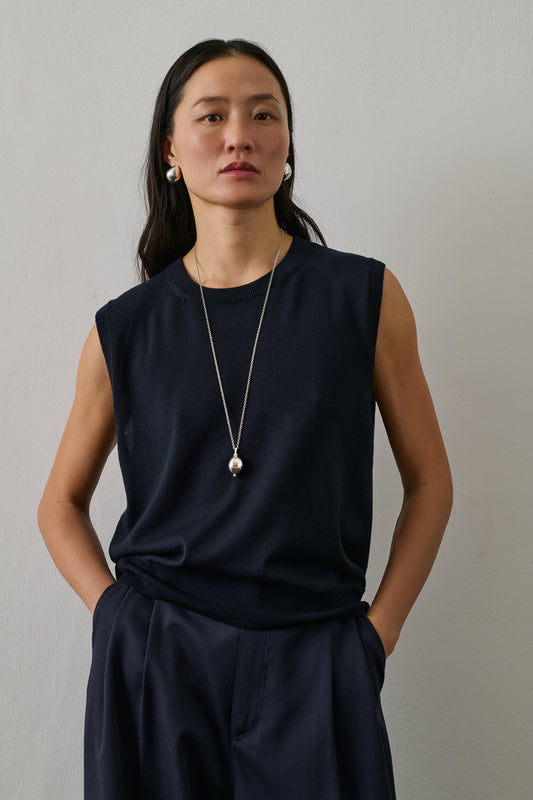 Fargo pullover - Navy - Wool - Women