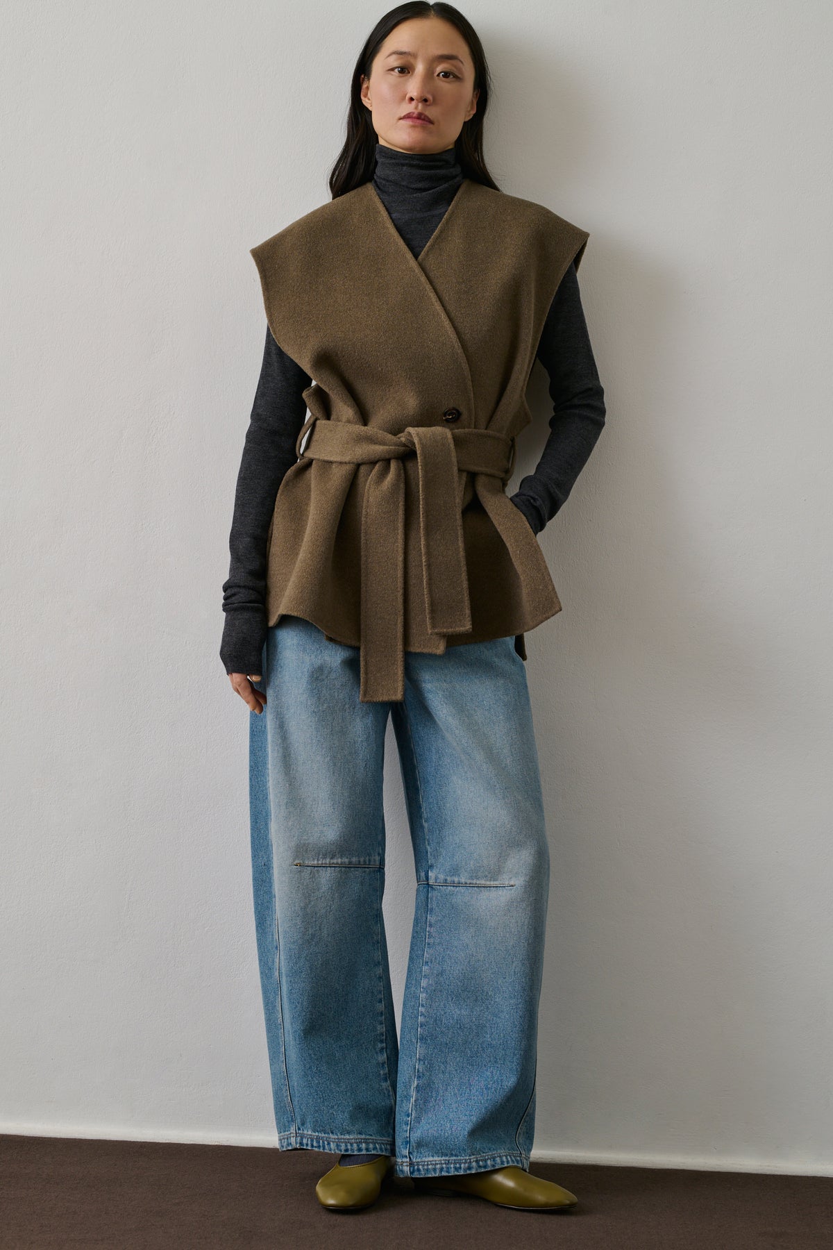 Blouson Evasion - Beige/Gris - Laine - Femme vue 1