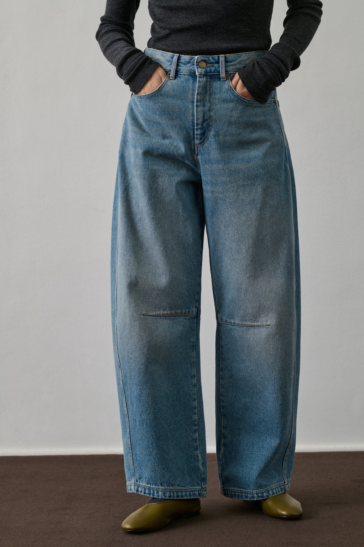 Jeans Eliott - Washed Blue Denim - Cotton - Femme vue 2