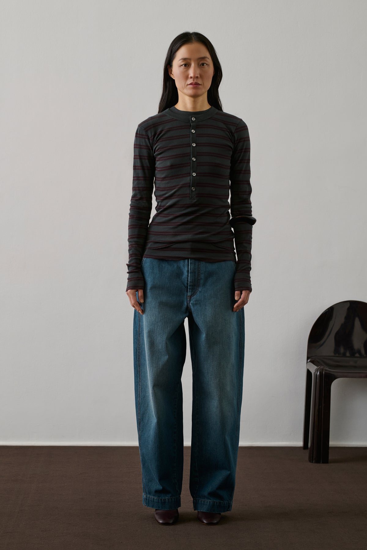 T-shirt Gaelle - Aubergine/Anthracite - Cotton - Women