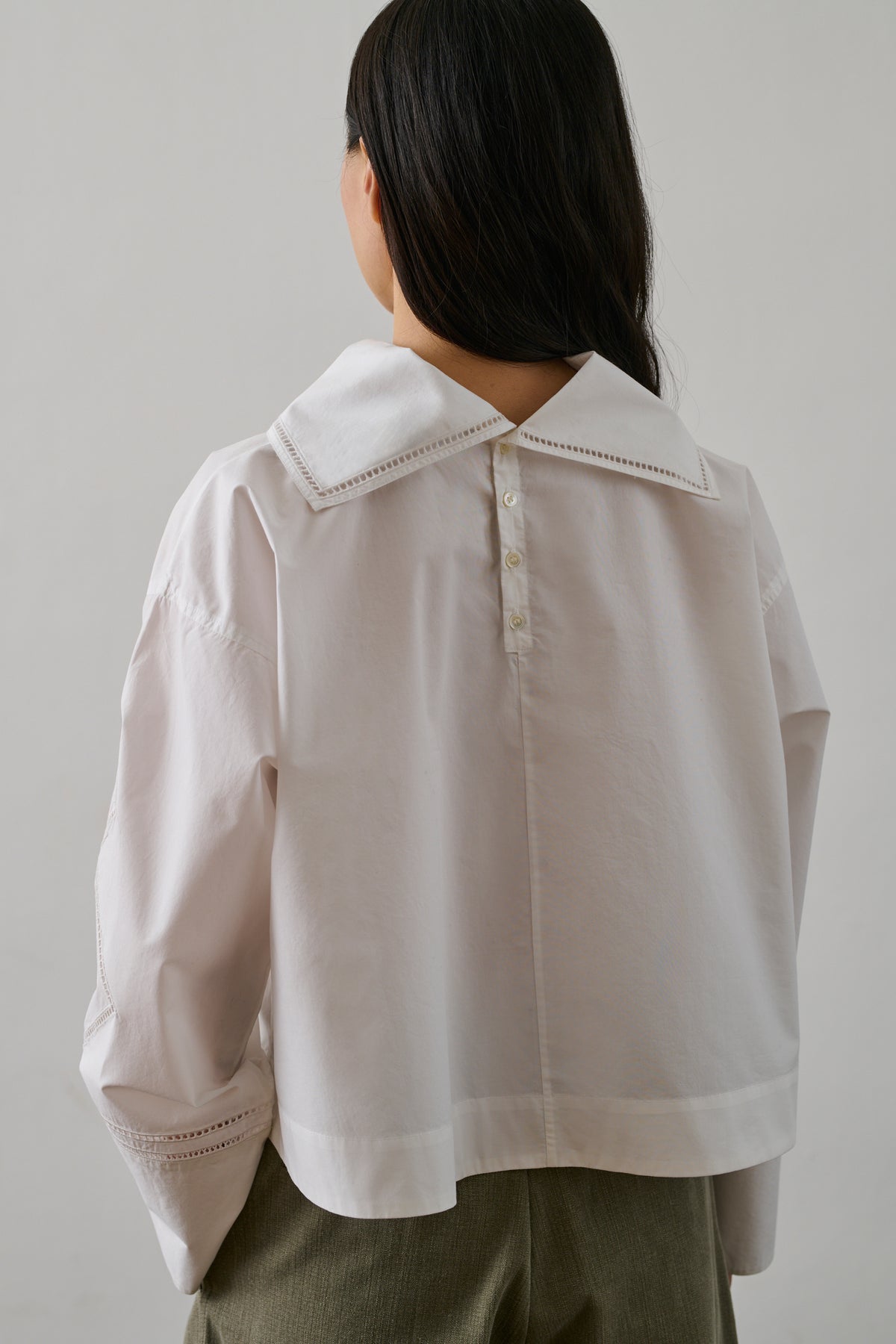 Chemise Guillemette - Blanc - Coton - Femme vue 3
