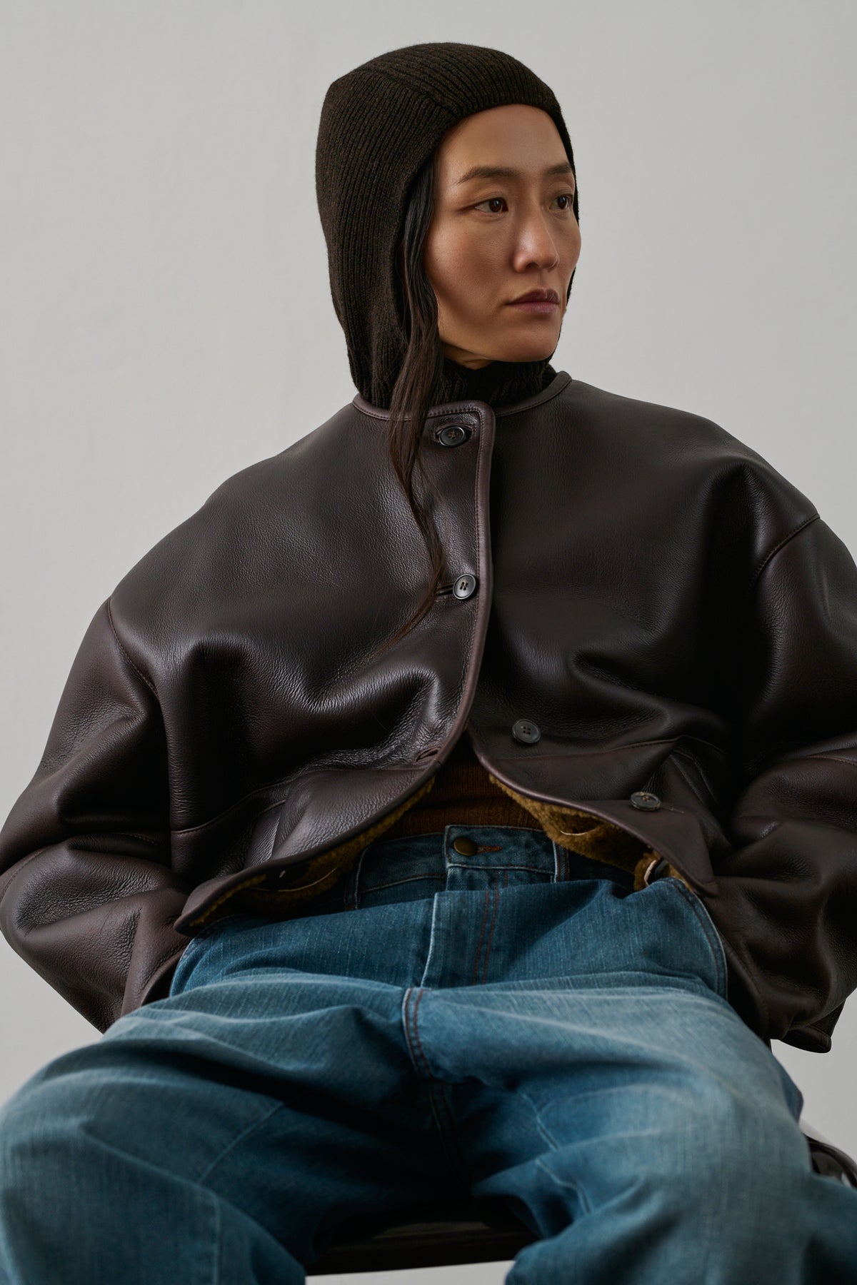 Cagoule Sud - Chocolat - Laine - Femme