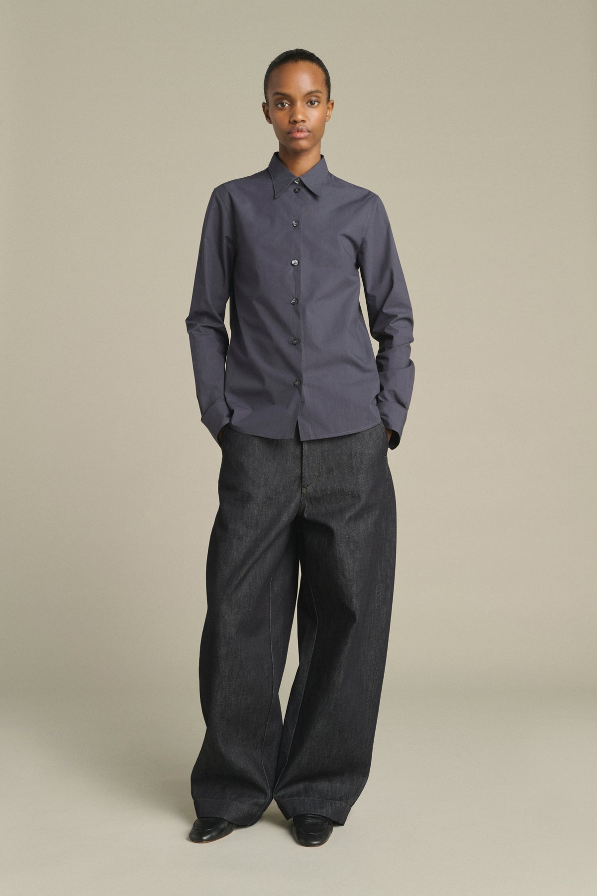Chemise Lavinia - Bleu Nuit - Coton - Femme