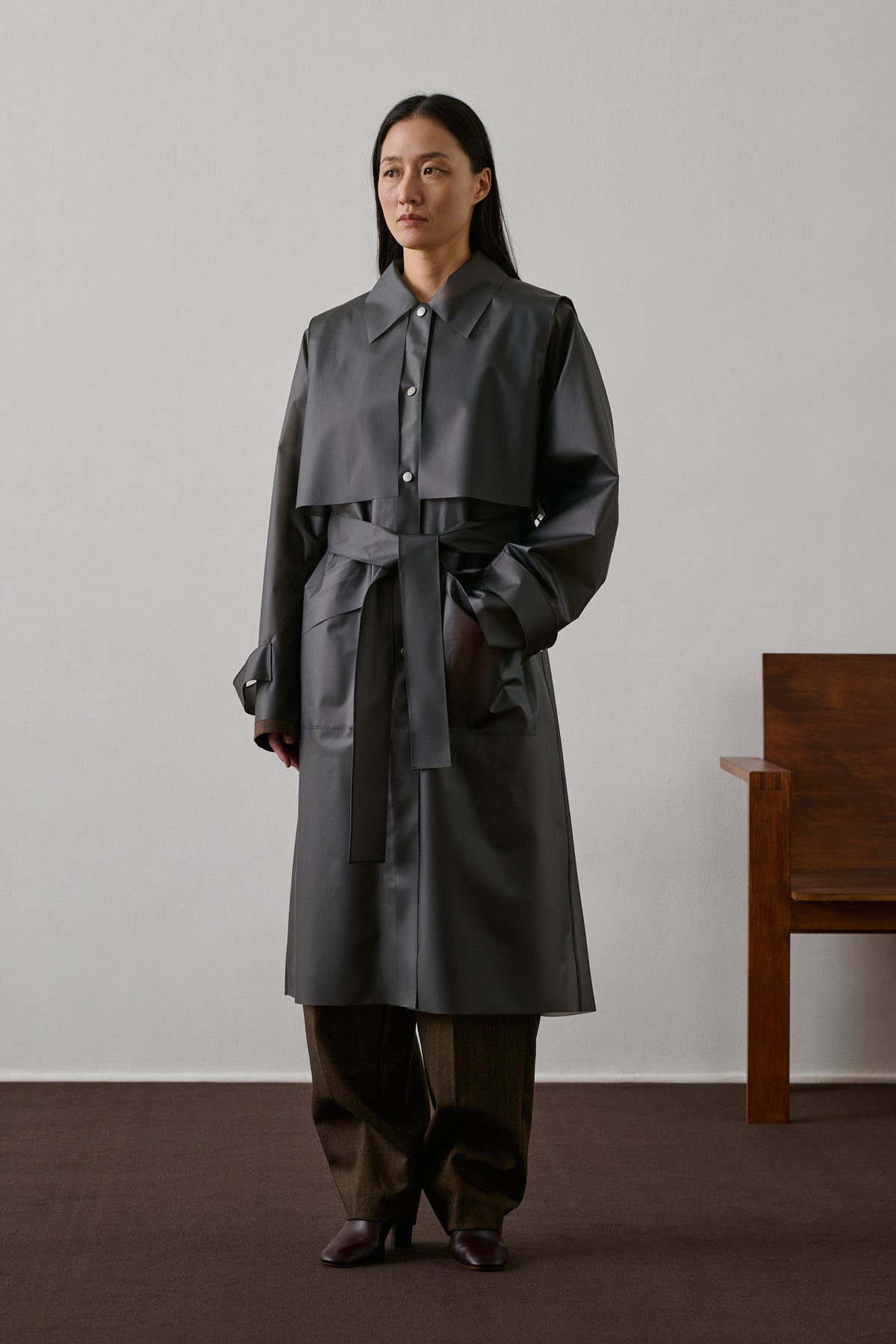 Trench Gaultier - Gris Anthracite - Femme vue 1