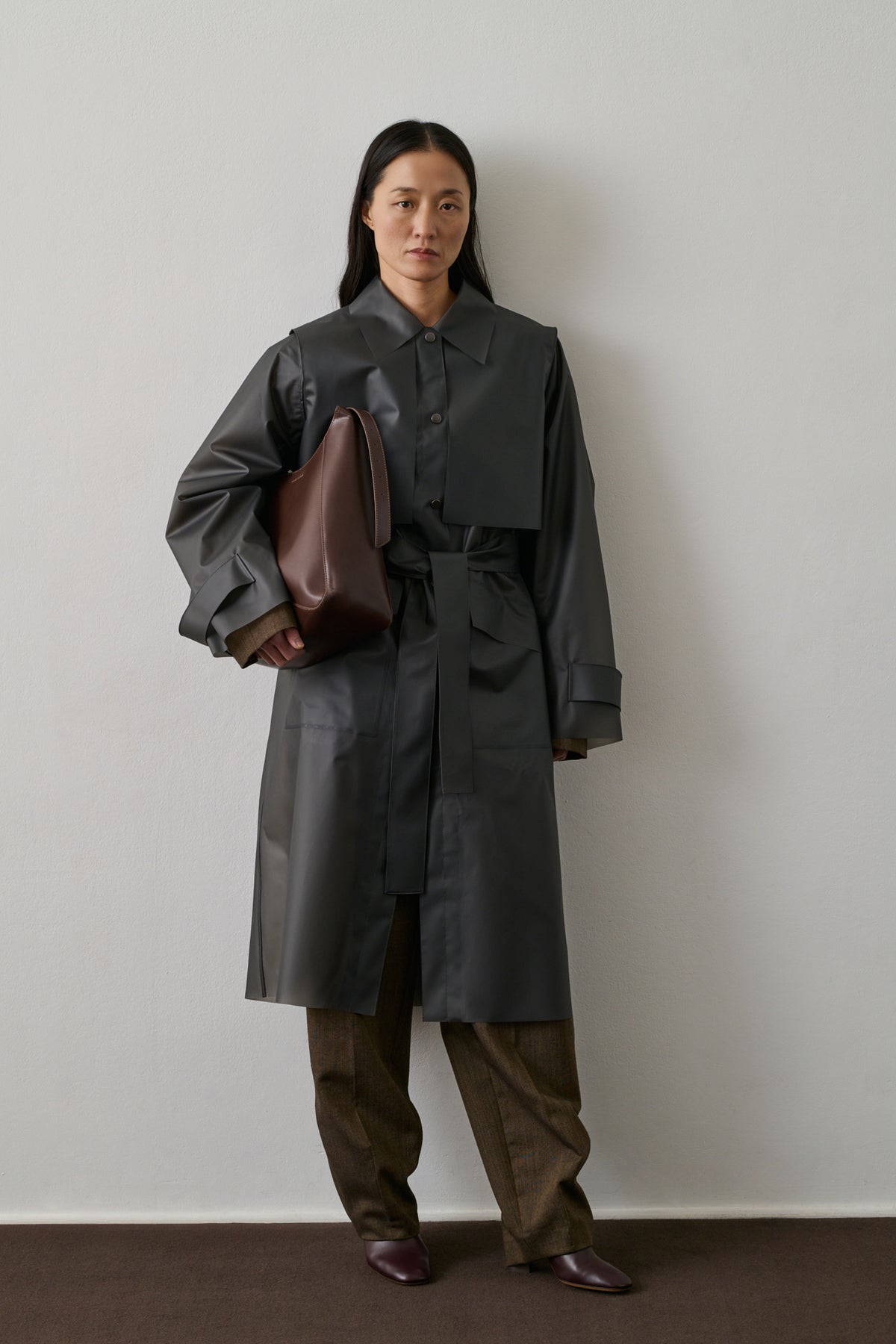 Uma bag - Chocolate - Leather - Women vue 3