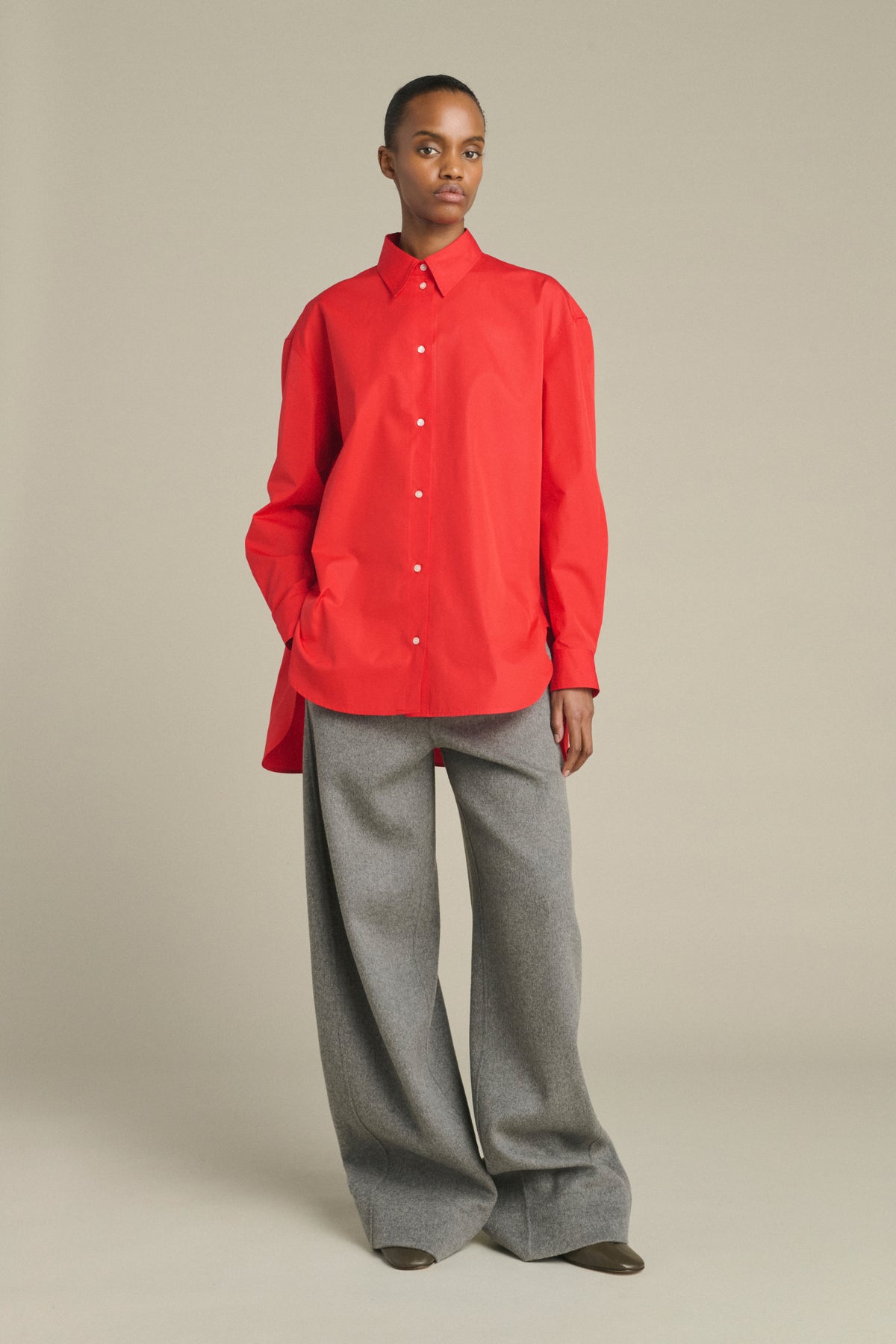 Chemise Grenade - Rouge - Coton - Femme vue 1