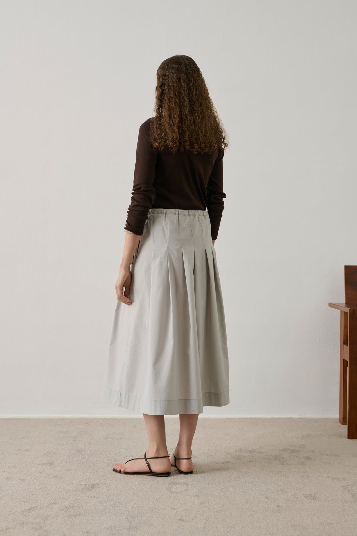 Falda Amalia - Gris Claro - Algodón - Mujer