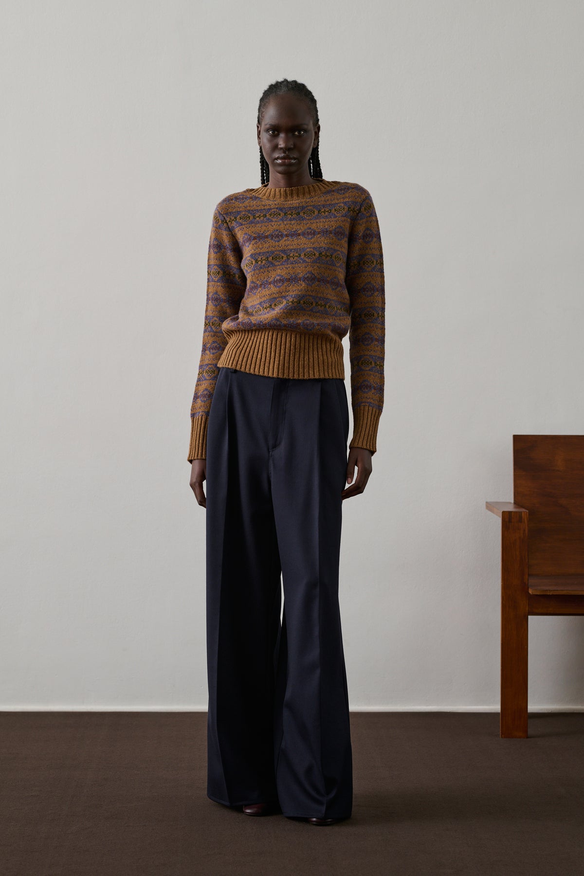 Frejus trousers - Midnight Blue - Wool - Women vue 1