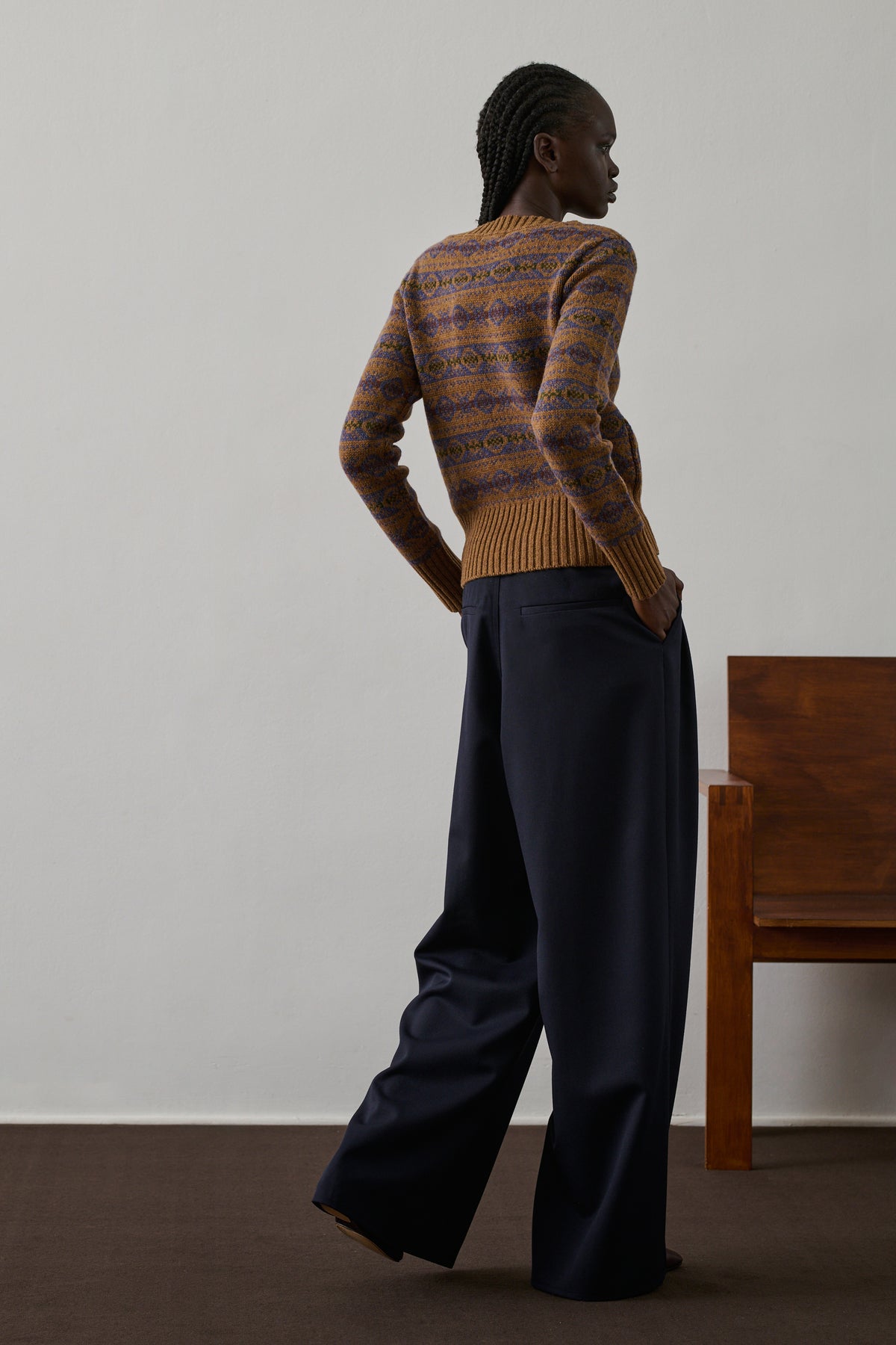 Gipsy Pullover - Camel/Violet - Wool - Women