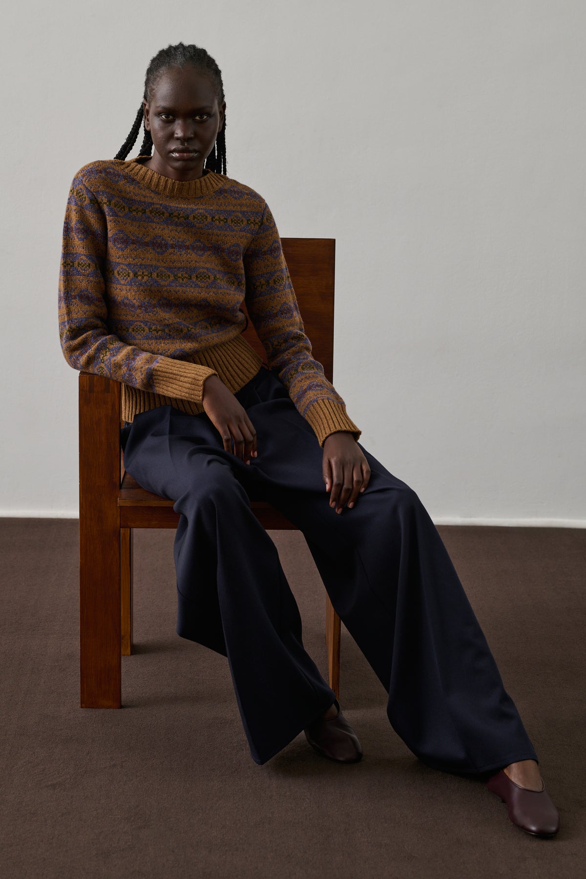 Gipsy Pullover - Camel/Violet - Wool - Women vue 5