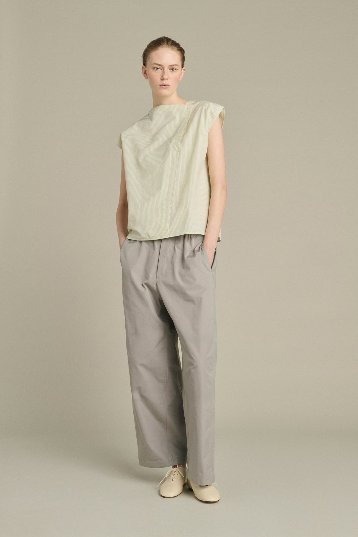 Blouse Lorena - Vert/Écru - Coton - Femme vue 3