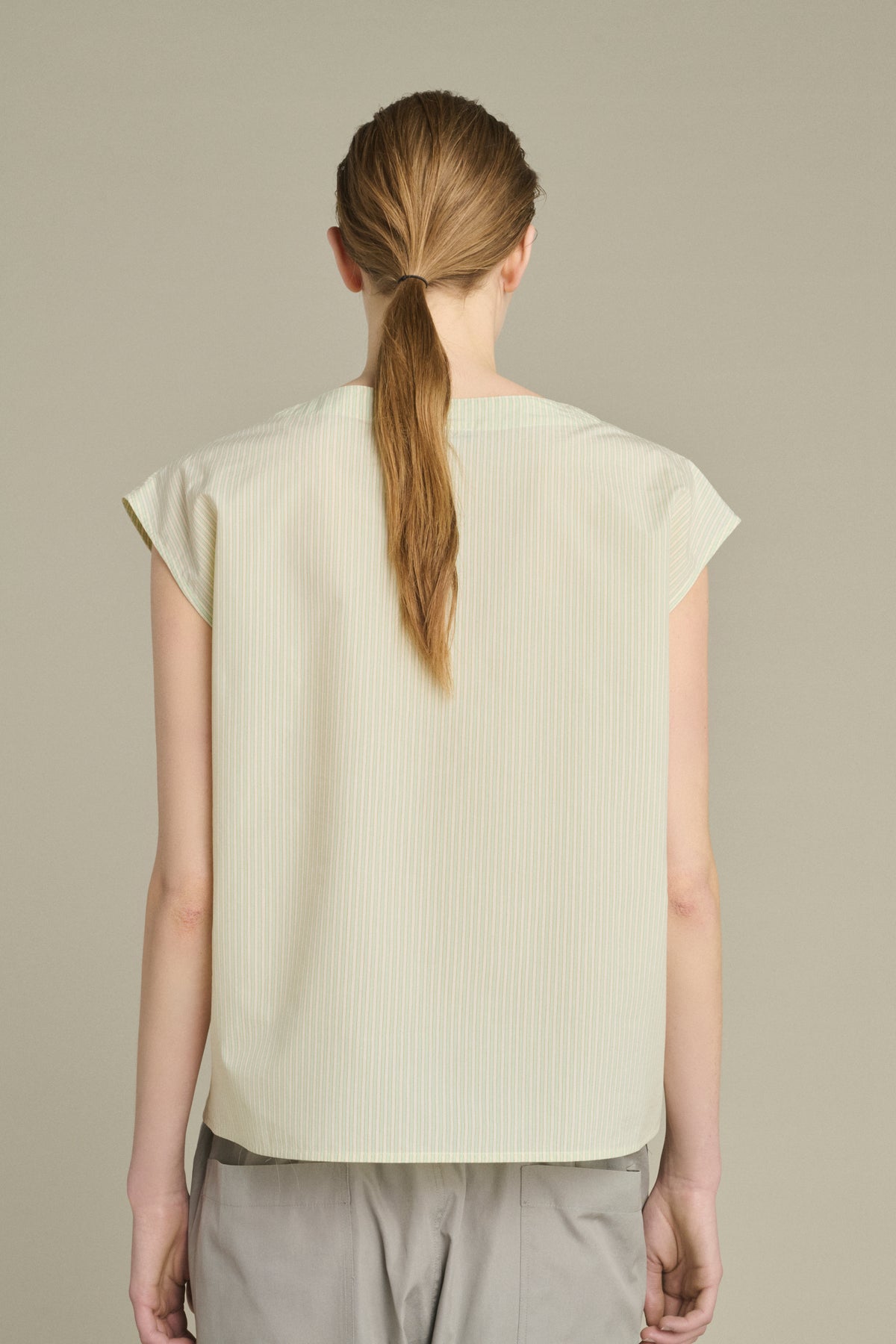 Blouse Lorena - Vert/Écru - Coton - Femme vue 2