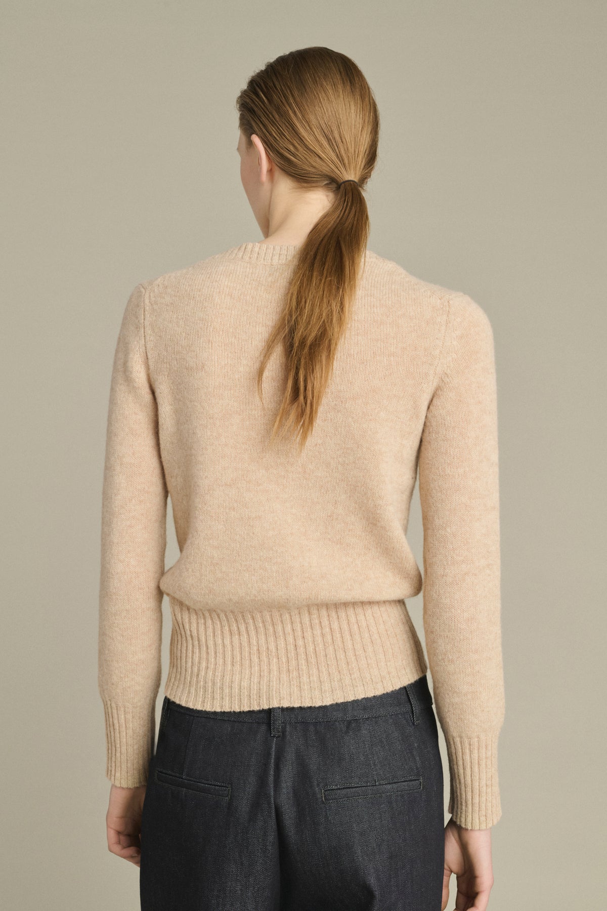 Pull Gipsy - Écru Chiné - Laine Mérinos - Femme vue 2