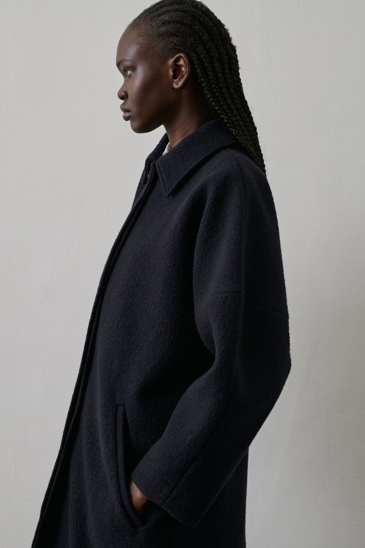 Abrigo Guilhem - Deep Navy - Lana - Mujer