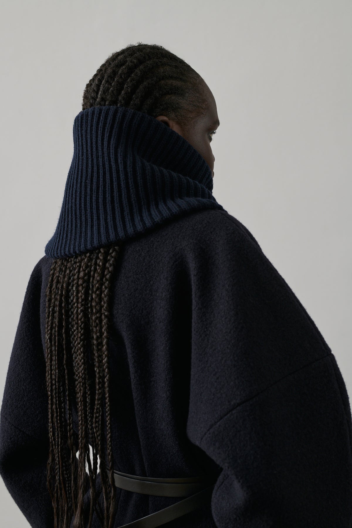 Ginez scarf - Navy - Wool - Women