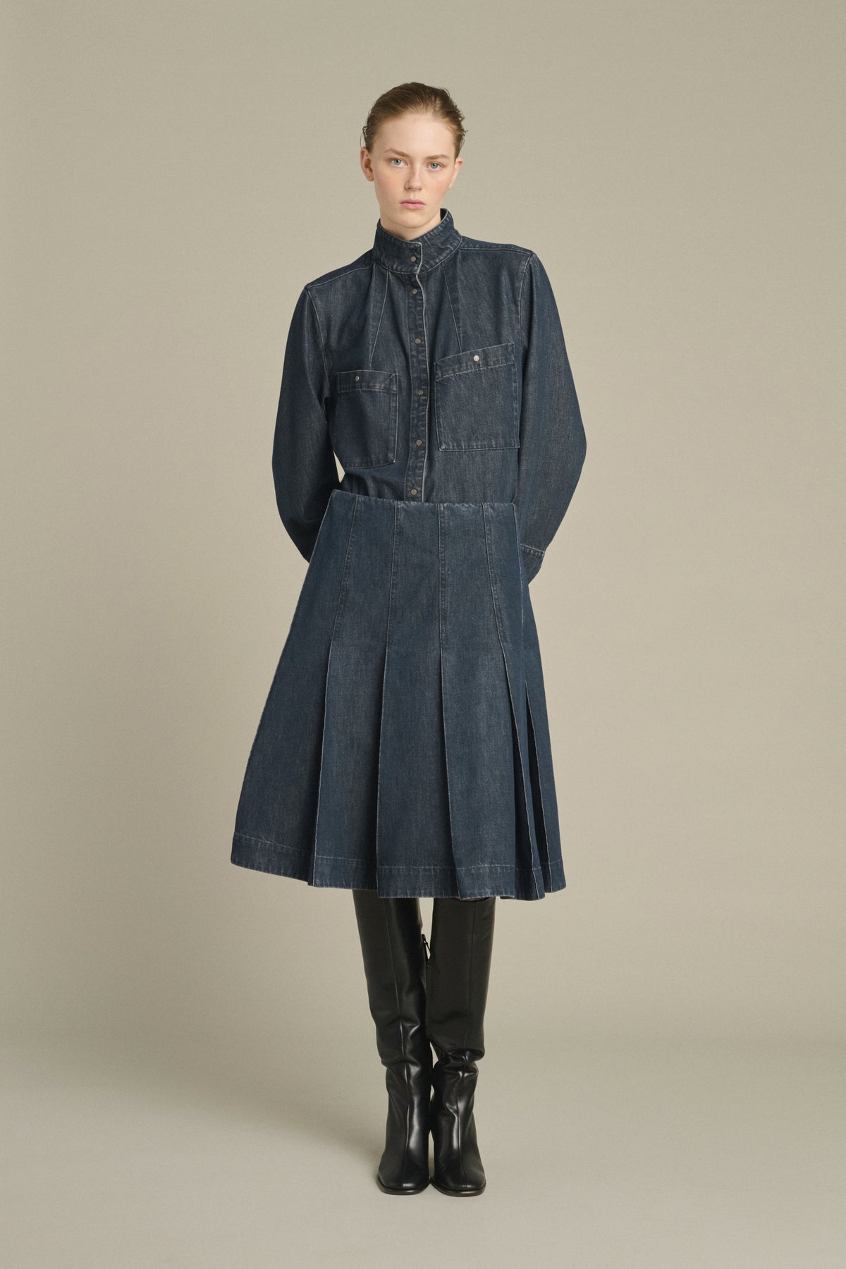 Chemise Leslie - Bleu Gris - Coton - Femme