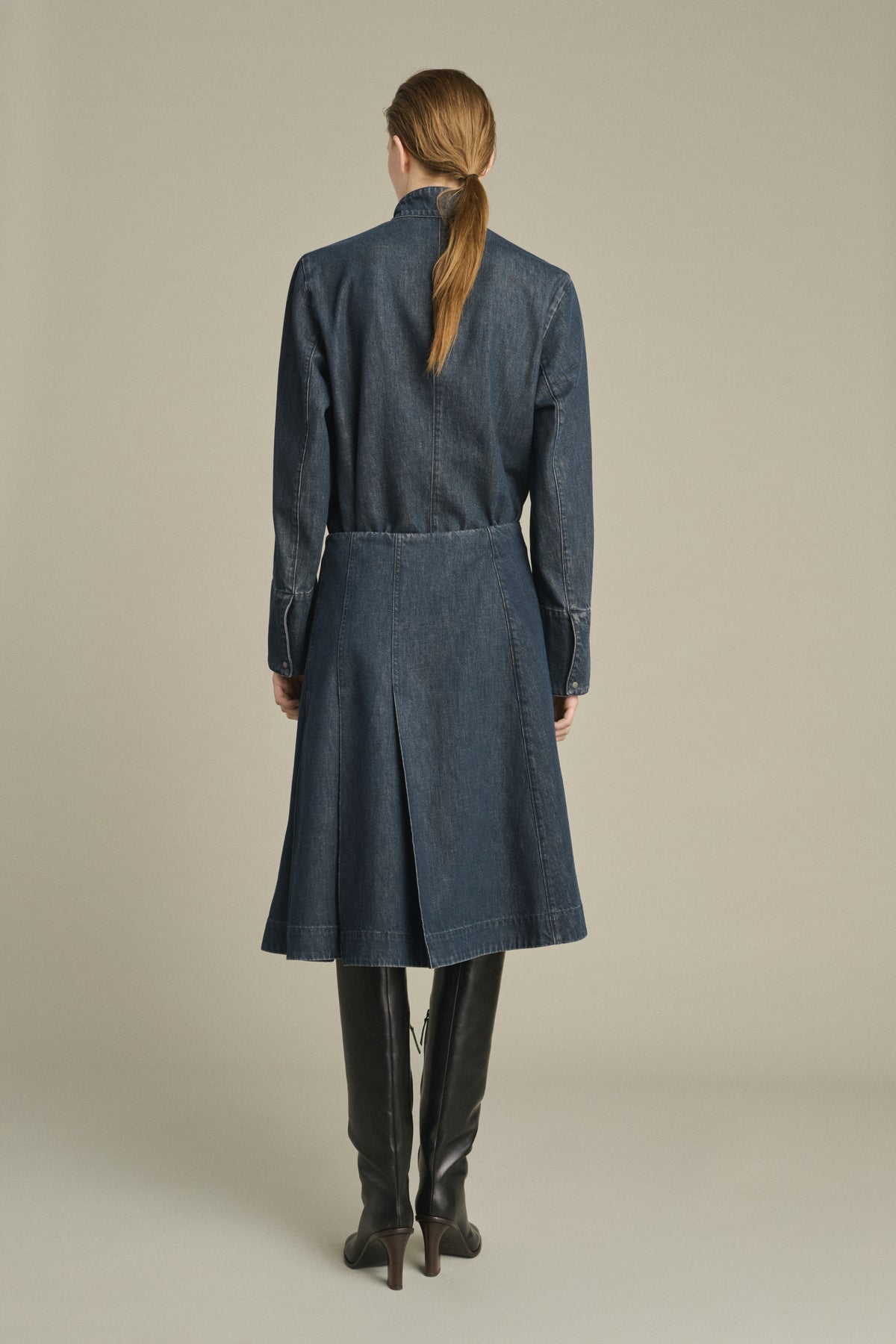 Jupe Klea - Bleu Gris - Coton - Femme vue 2