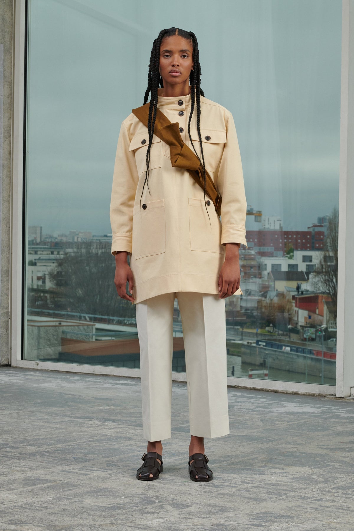 PANTALON SARAJEVO ECRU vue 1