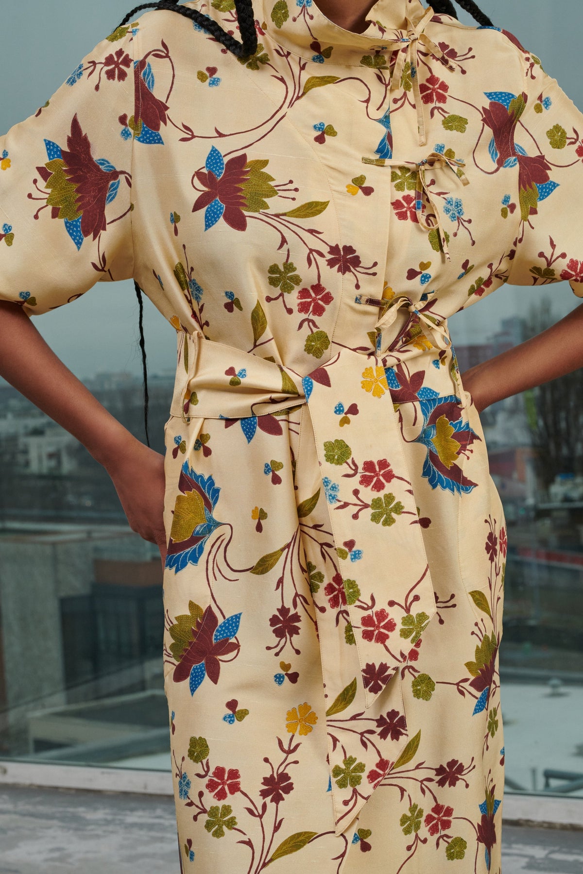 ROBE WINSLET MULTICO ECRU vue 3