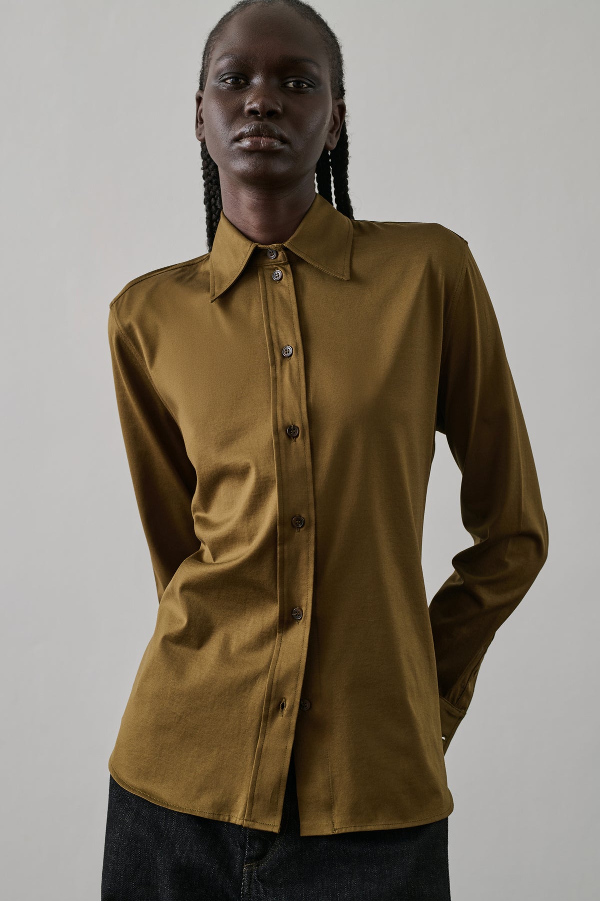 Chemise Faust - Kaki/Bronze - Coton - Femme