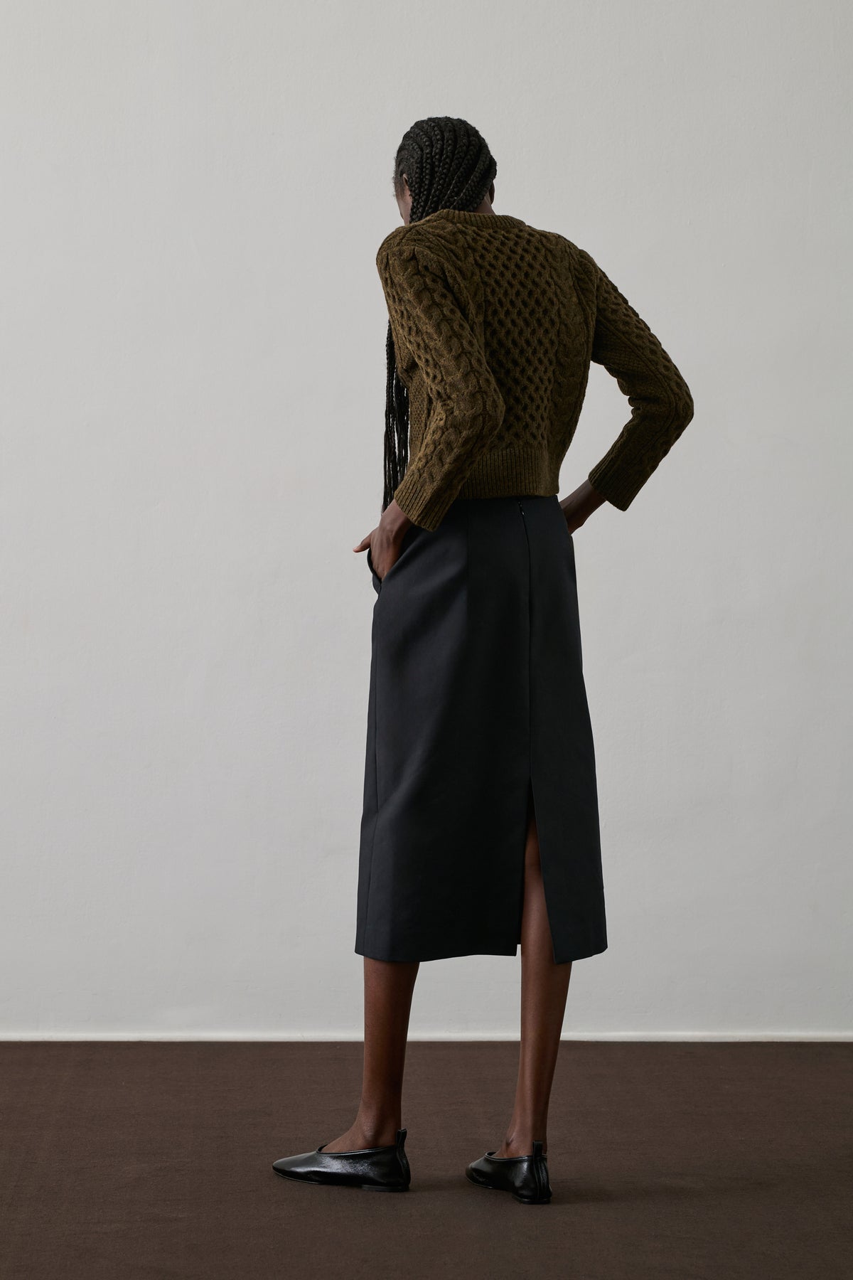 Conrad Cardigan - Khaki Marl - Wool - Women