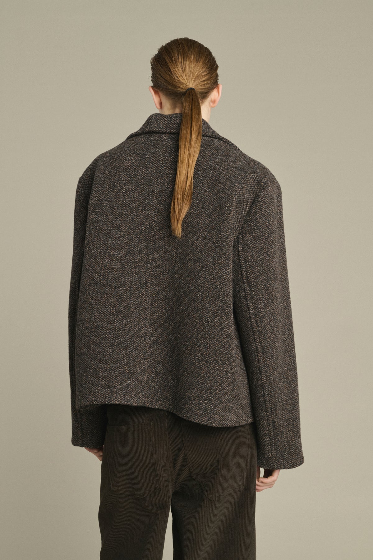 Manteau Joseph - Marron/Noir - Laine - Femme vue 4