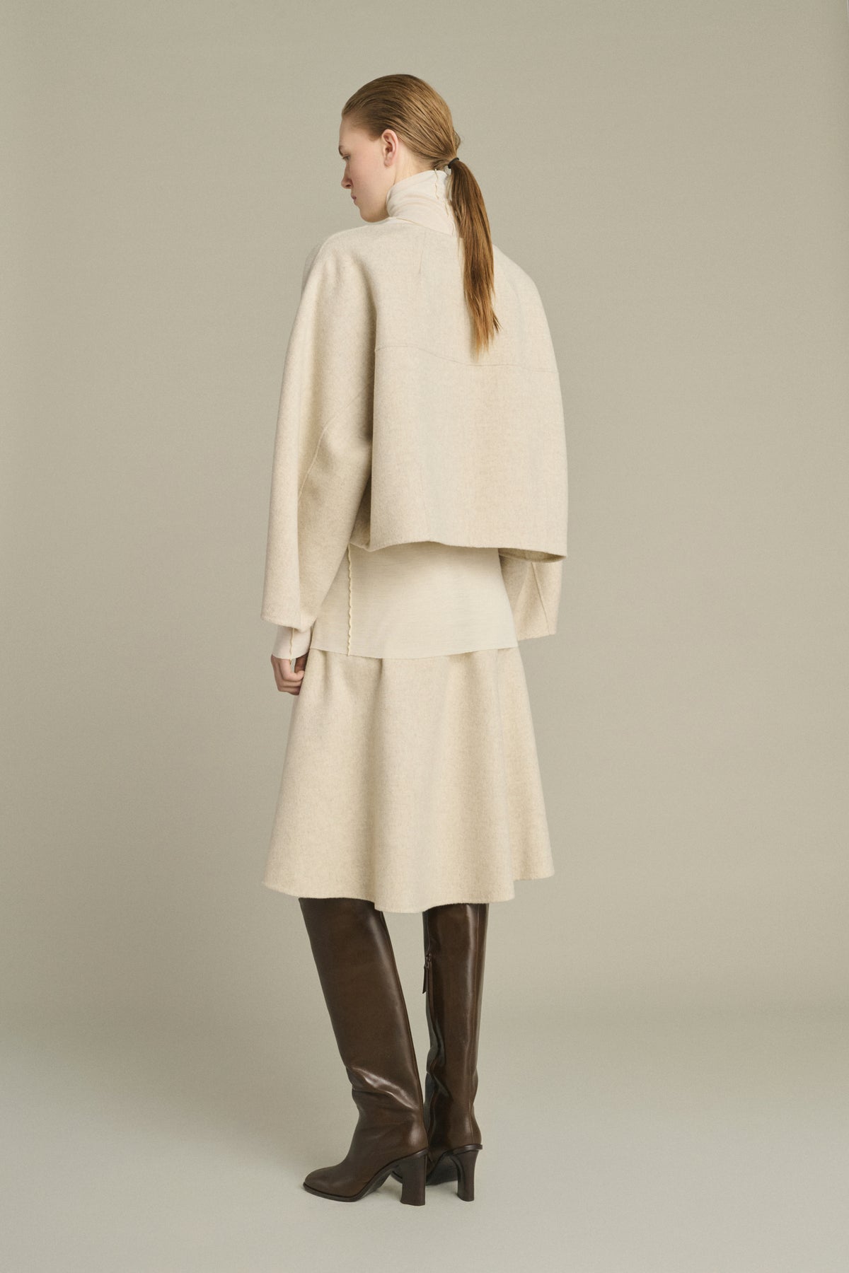 Pull Hora - Écru/Gris - Laine - Femme vue 4