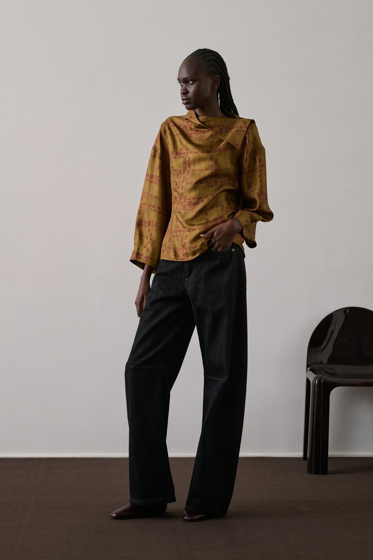 Figari Blouse - Bronze/Rust - Silk - Women vue 3