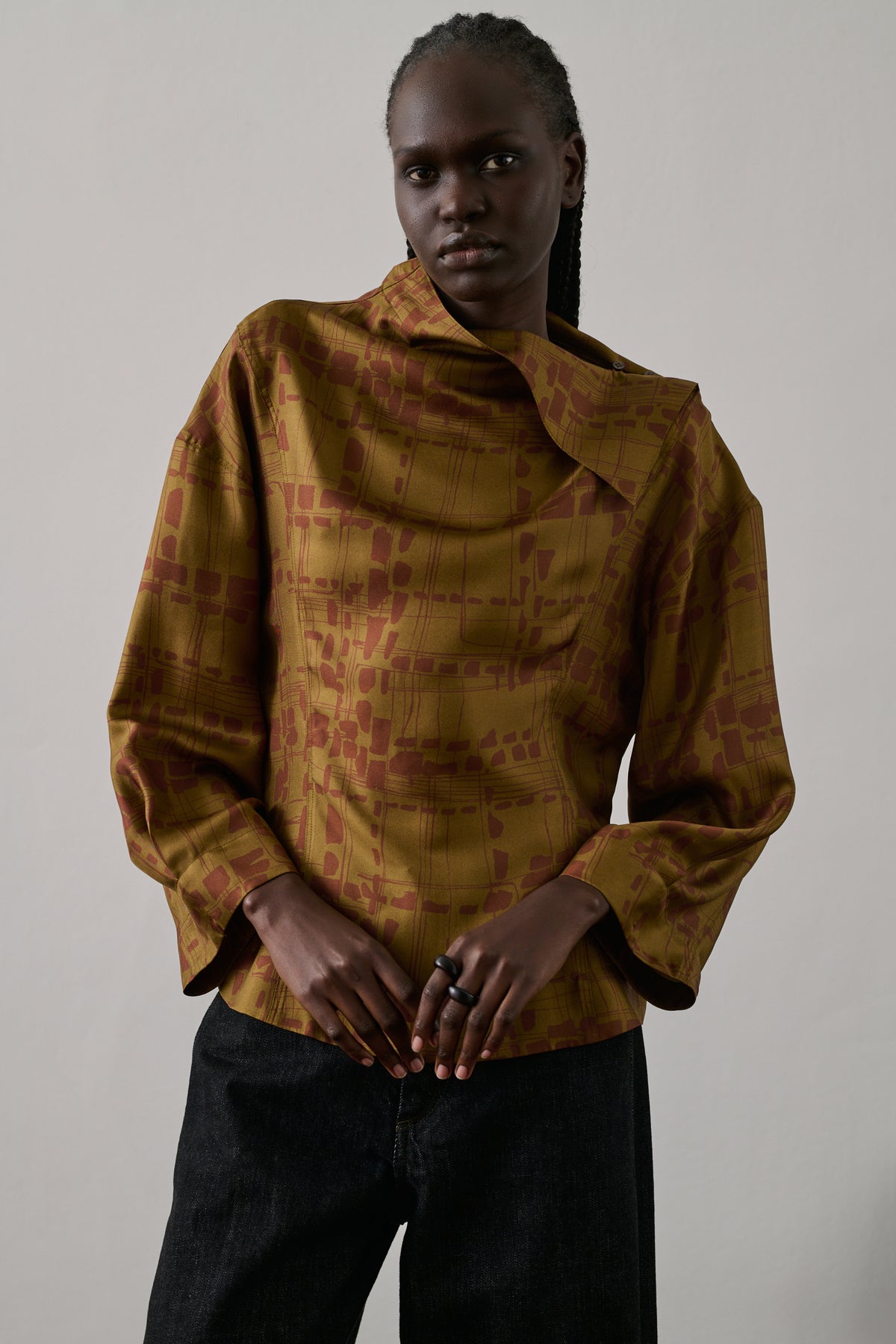 Figari Blouse - Bronze/Rust - Silk - Women vue 1