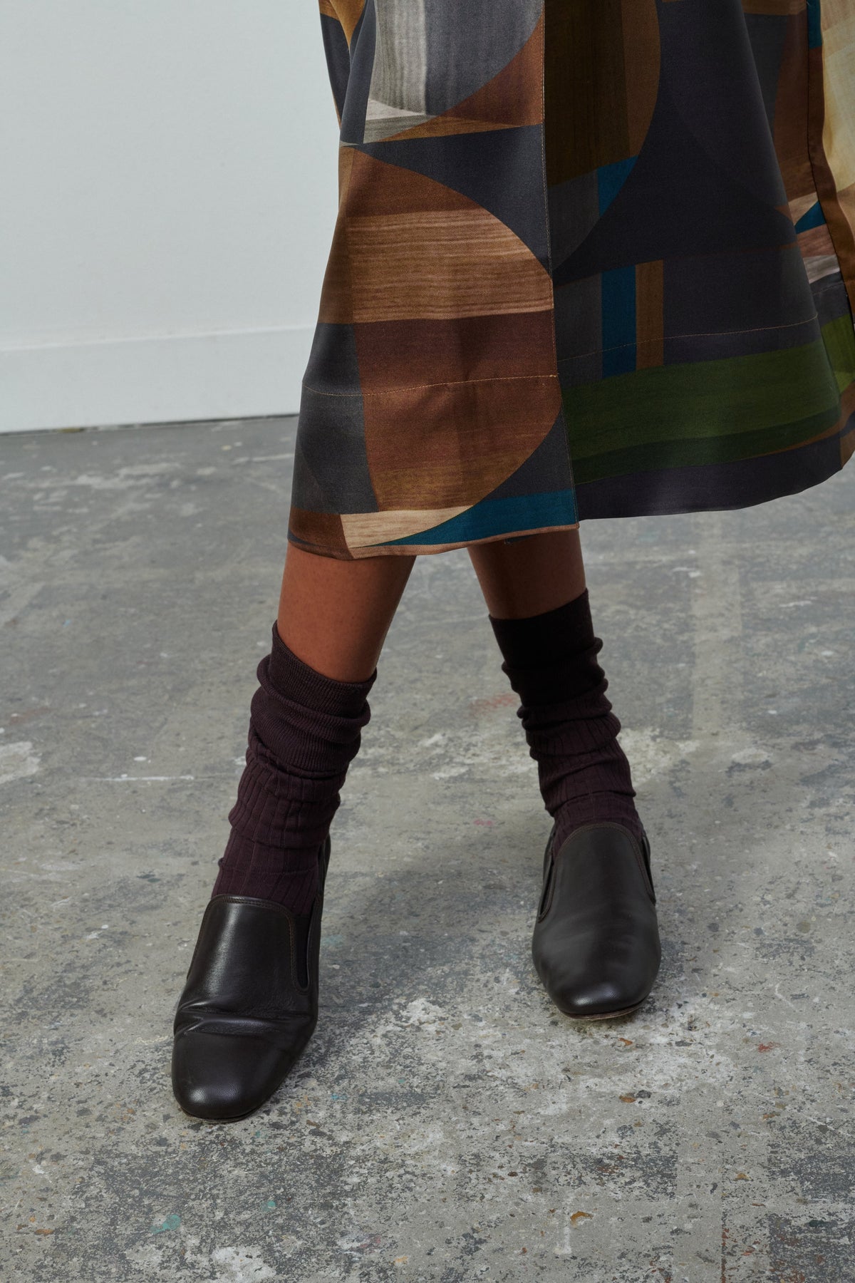 ROBE VEDA VERT/MARRON