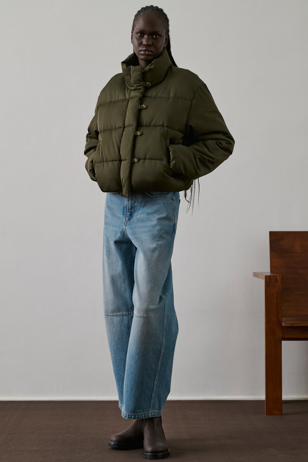 Flore puffer jacket - Khaki - Women