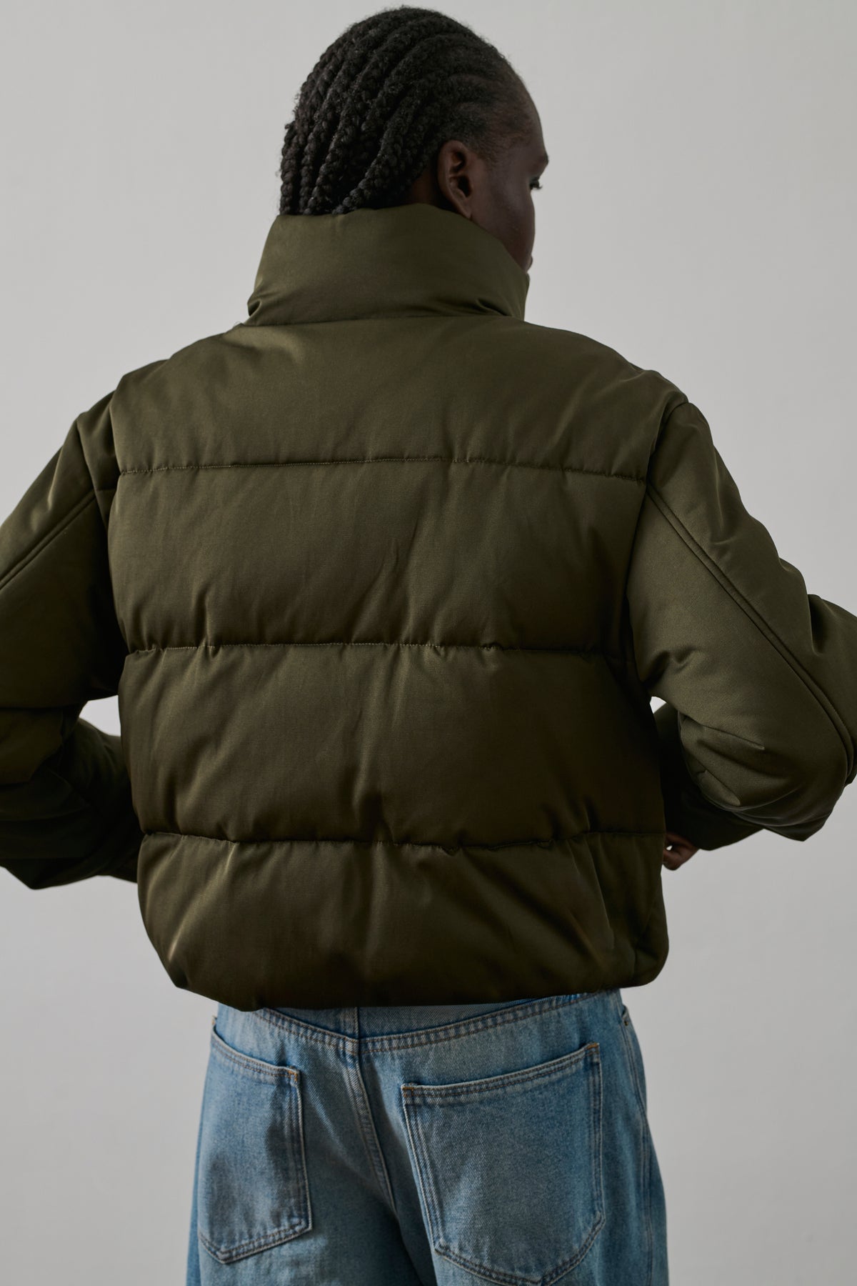 Flore puffer jacket - Khaki - Women vue 4