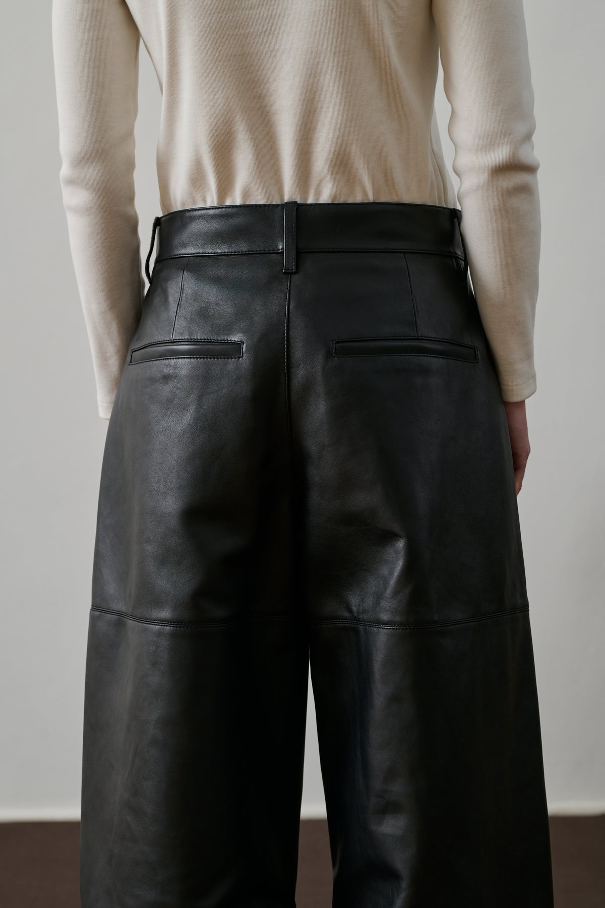 Fares Trousers - Black - Leather - Women