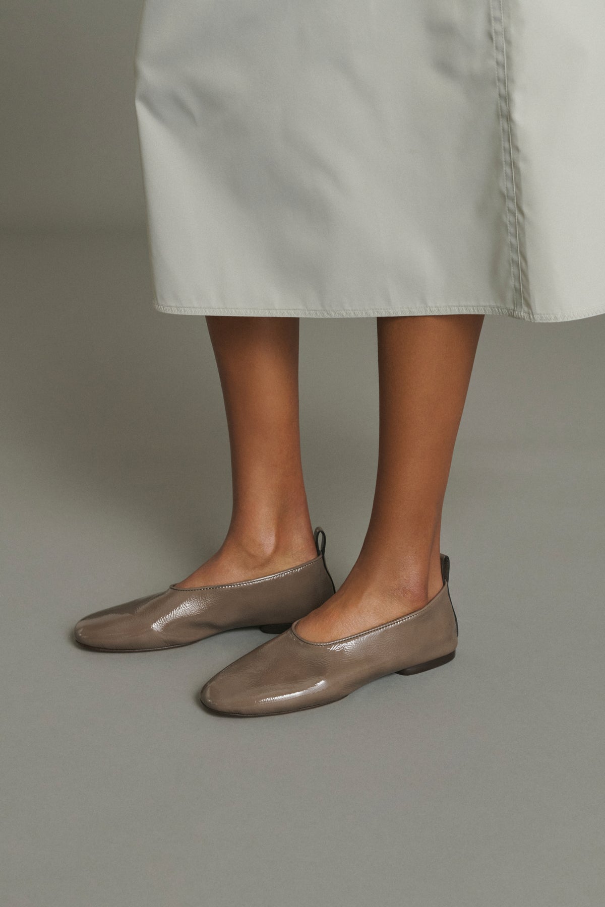 Ballerines Bala - Kaki - Cuir - Femme vue 2