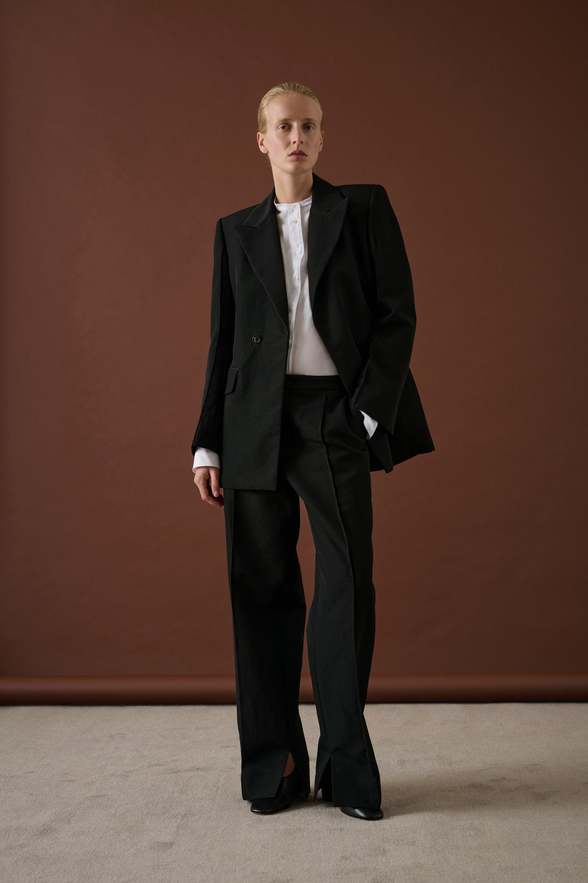 Veste Mia - Noir - Lin - Femme
