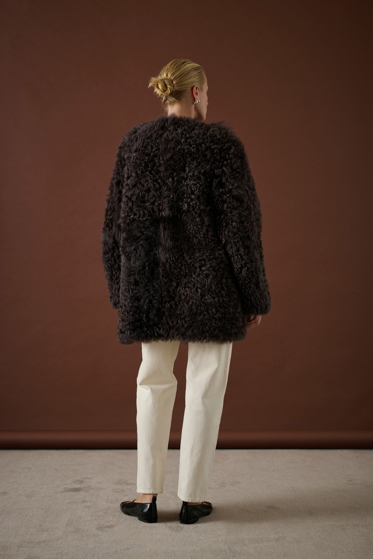 Abrigo Sven - Marrón Oscuro - Cuero - Mujer